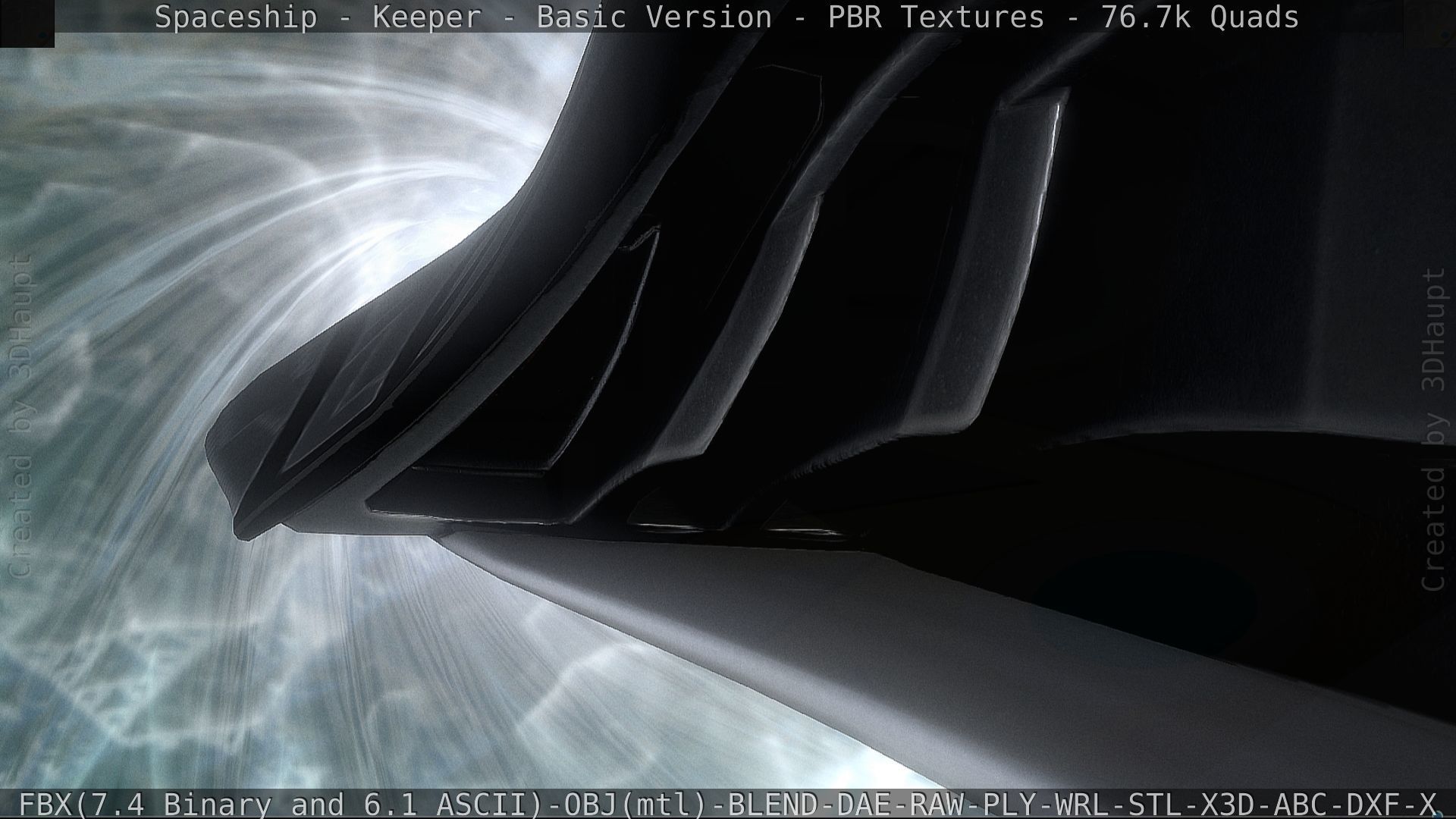 Spaceship  - Keeper - Basic Version Low-poly 3D model_132