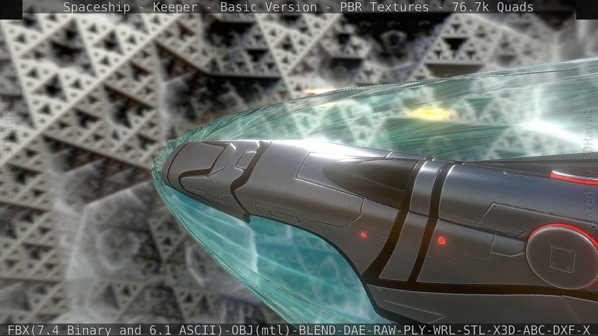 Spaceship  - Keeper - Basic Version Low-poly 3D model_27
