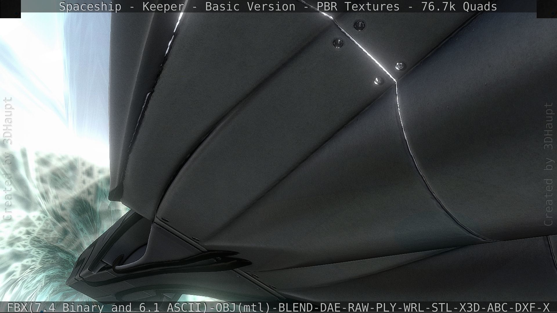 Spaceship  - Keeper - Basic Version Low-poly 3D model_49