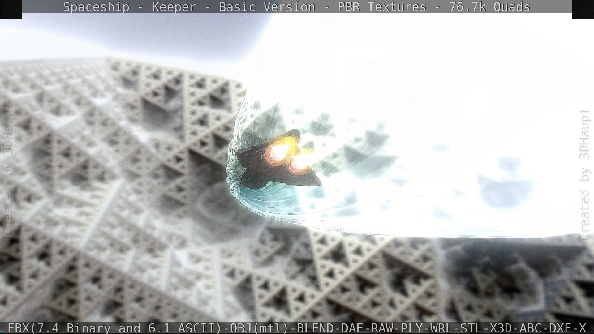 Spaceship  - Keeper - Basic Version Low-poly 3D model_77