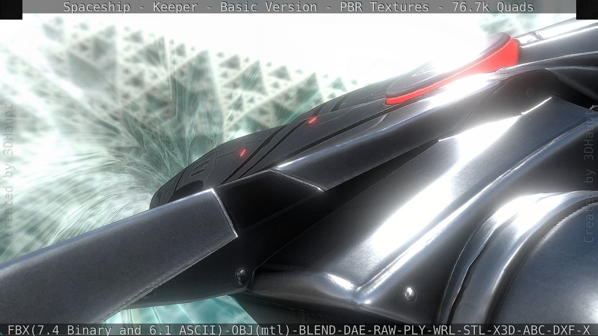 Spaceship  - Keeper - Basic Version Low-poly 3D model_47