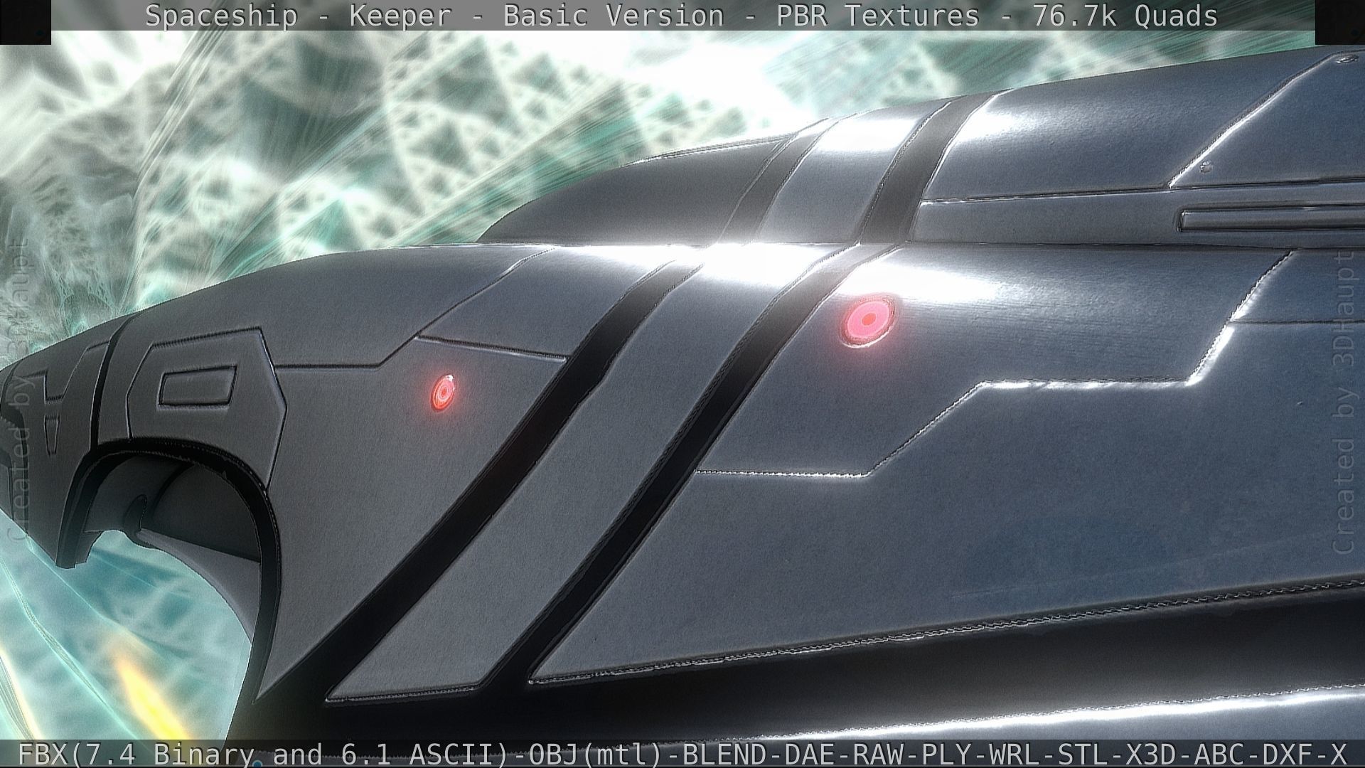 Spaceship  - Keeper - Basic Version Low-poly 3D model_52