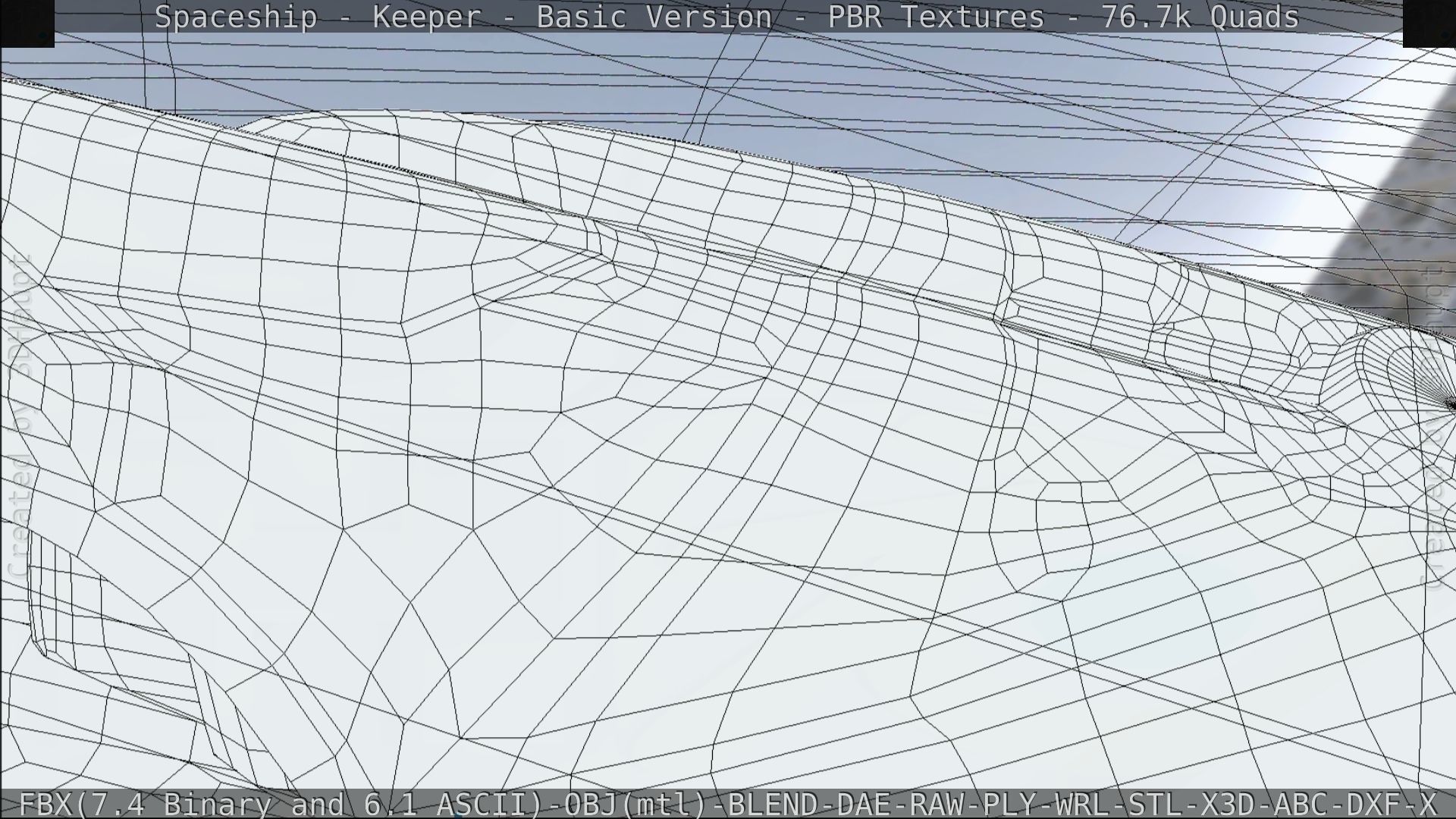 Spaceship  - Keeper - Basic Version Low-poly 3D model_174