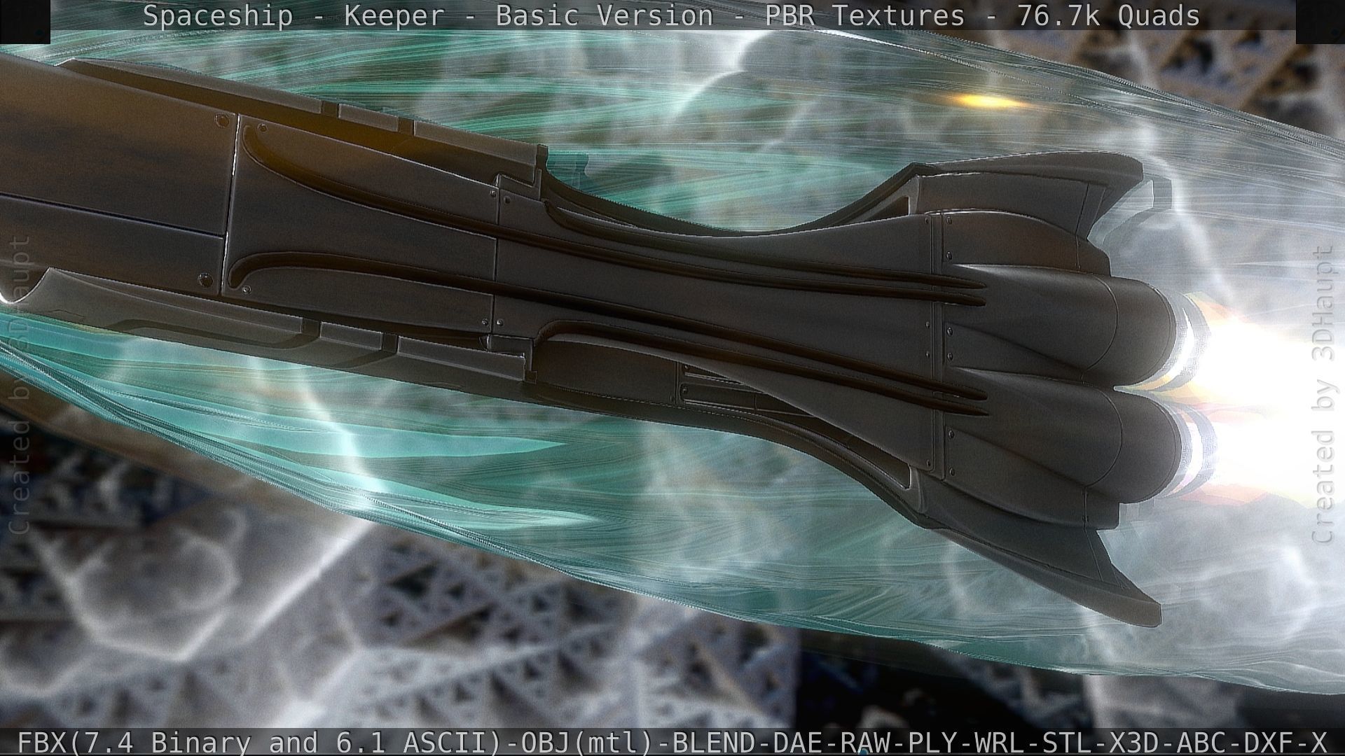 Spaceship  - Keeper - Basic Version Low-poly 3D model_64