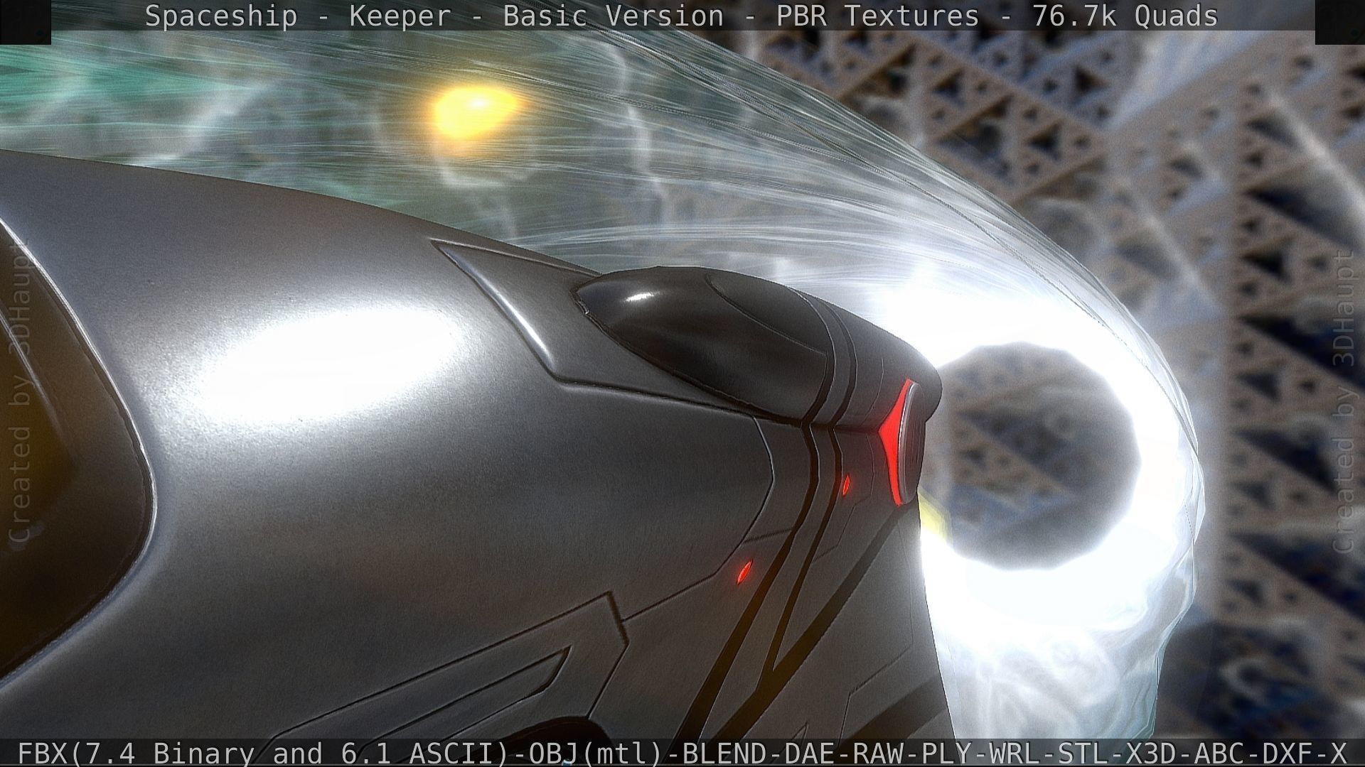 Spaceship  - Keeper - Basic Version Low-poly 3D model_58