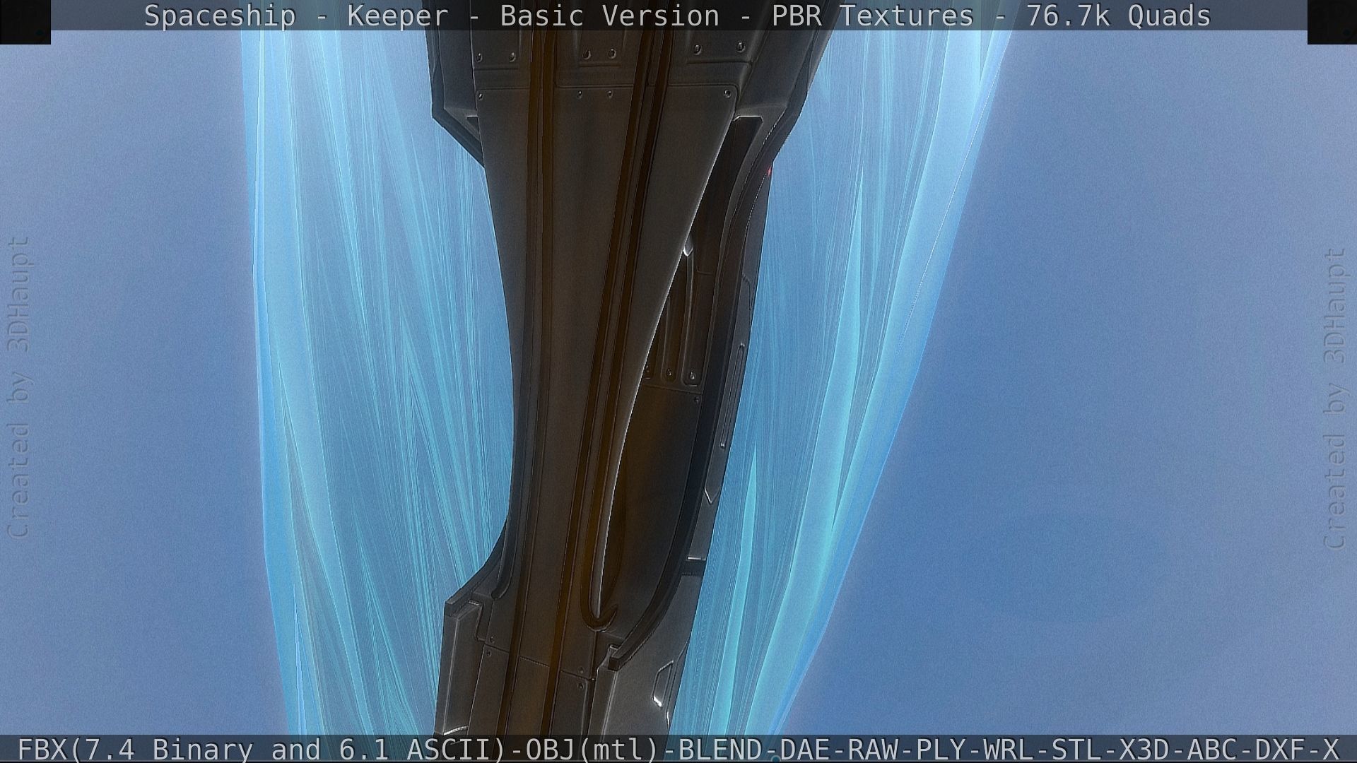 Spaceship  - Keeper - Basic Version Low-poly 3D model_121