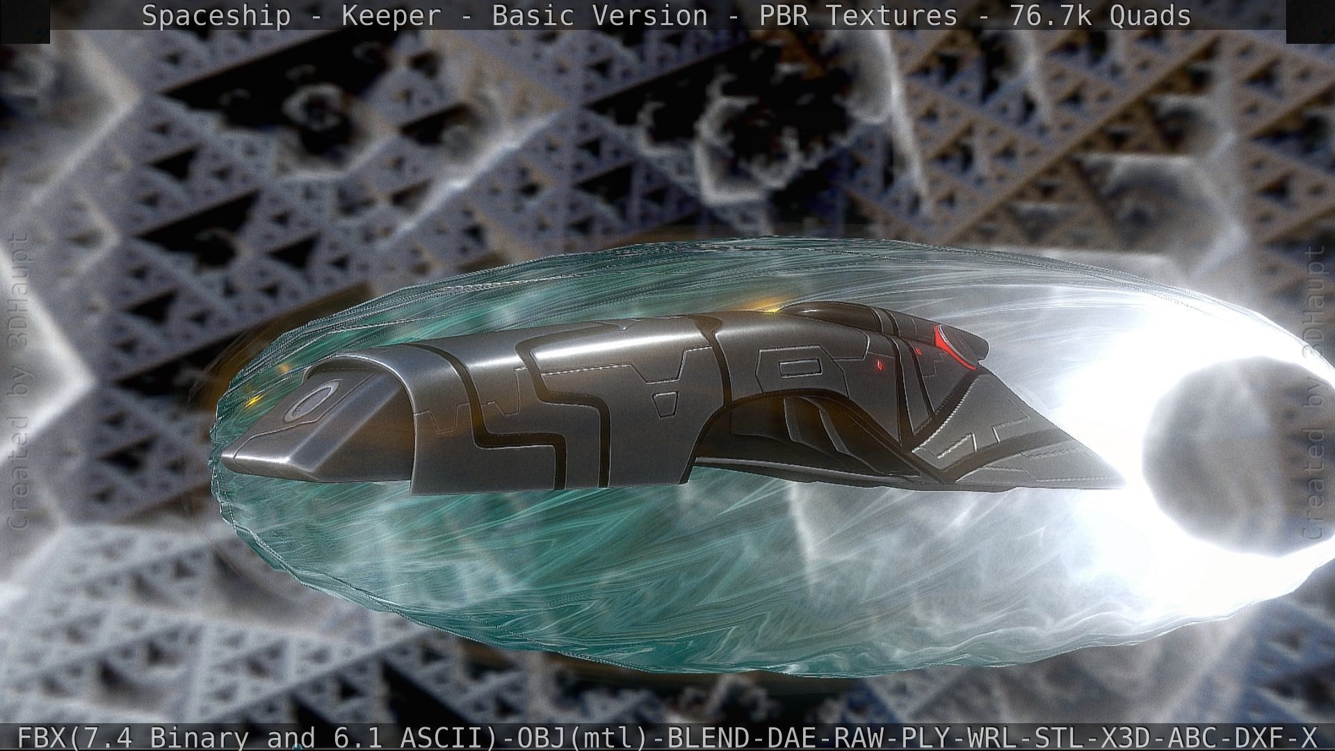 Spaceship  - Keeper - Basic Version Low-poly 3D model_26