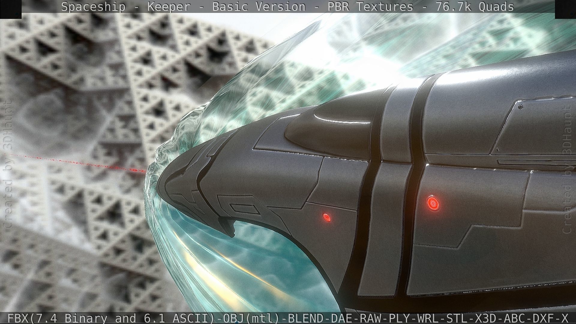 Spaceship  - Keeper - Basic Version Low-poly 3D model_31