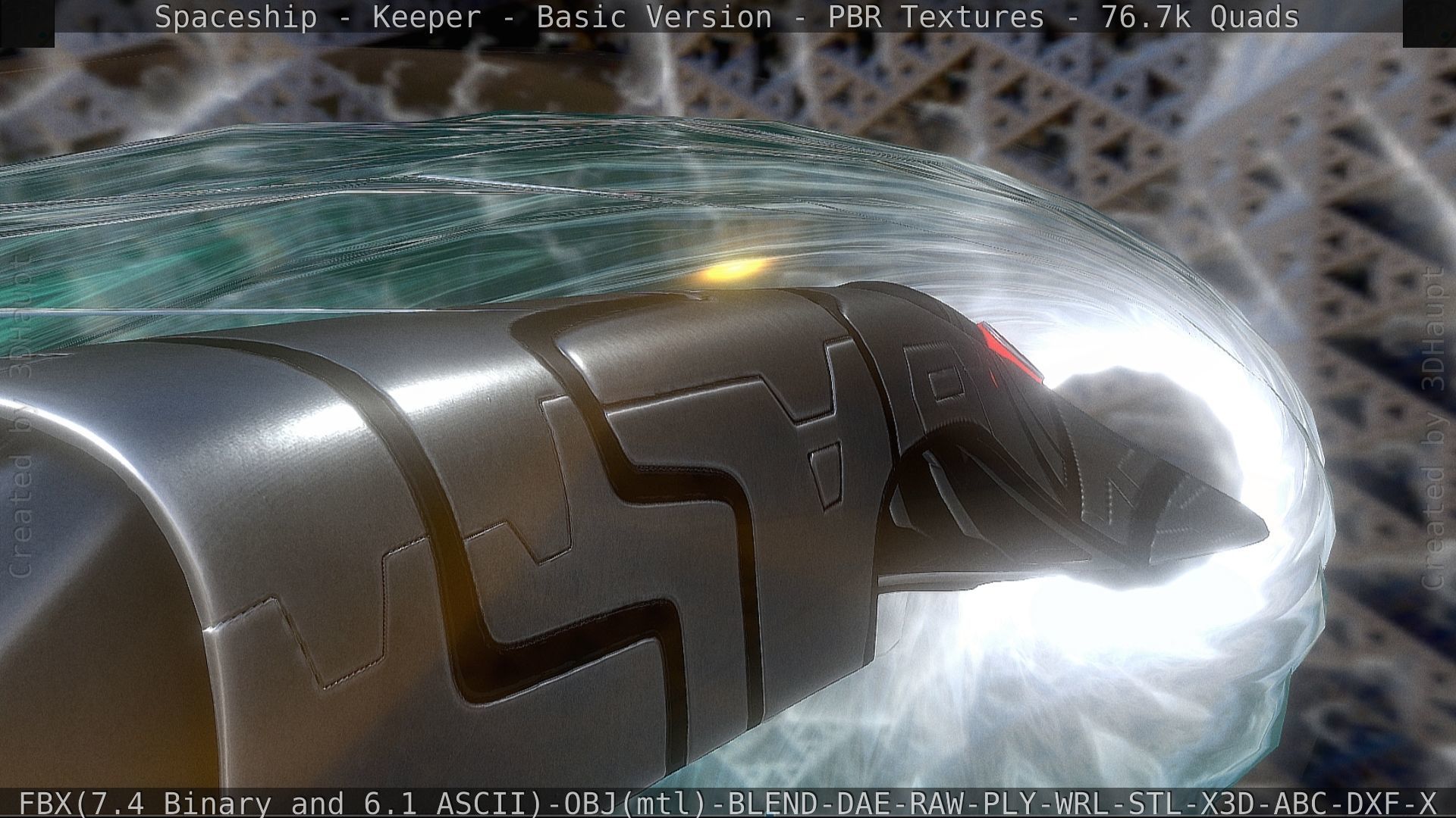 Spaceship  - Keeper - Basic Version Low-poly 3D model_61