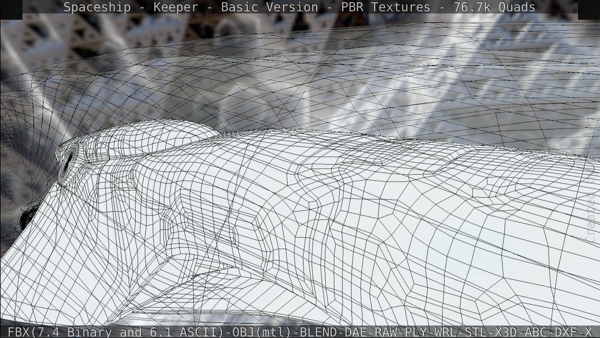 Spaceship  - Keeper - Basic Version Low-poly 3D model_170