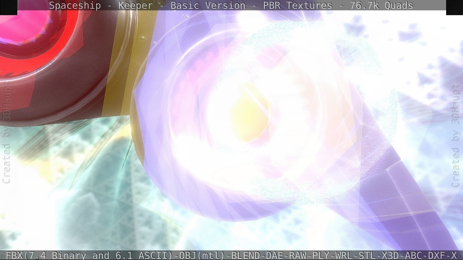 Spaceship  - Keeper - Basic Version Low-poly 3D model_107