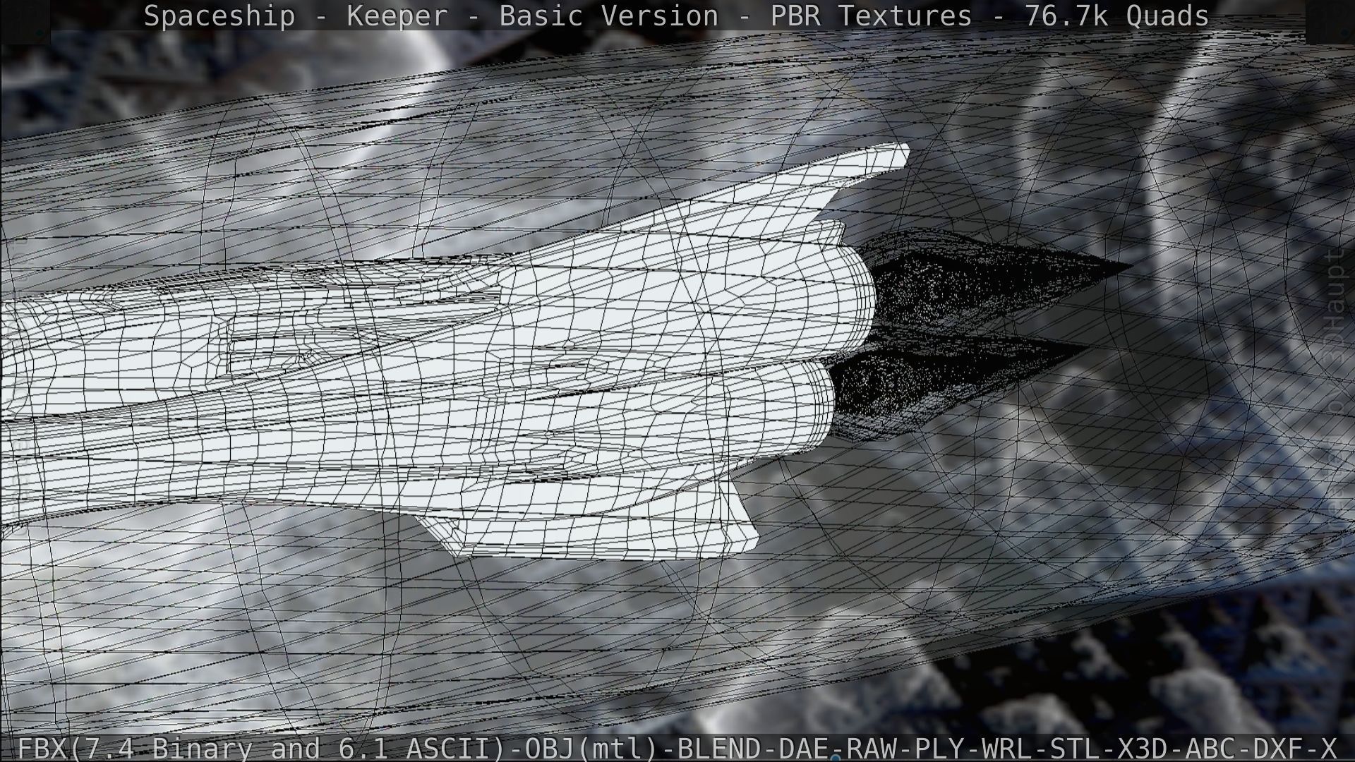 Spaceship  - Keeper - Basic Version Low-poly 3D model_183