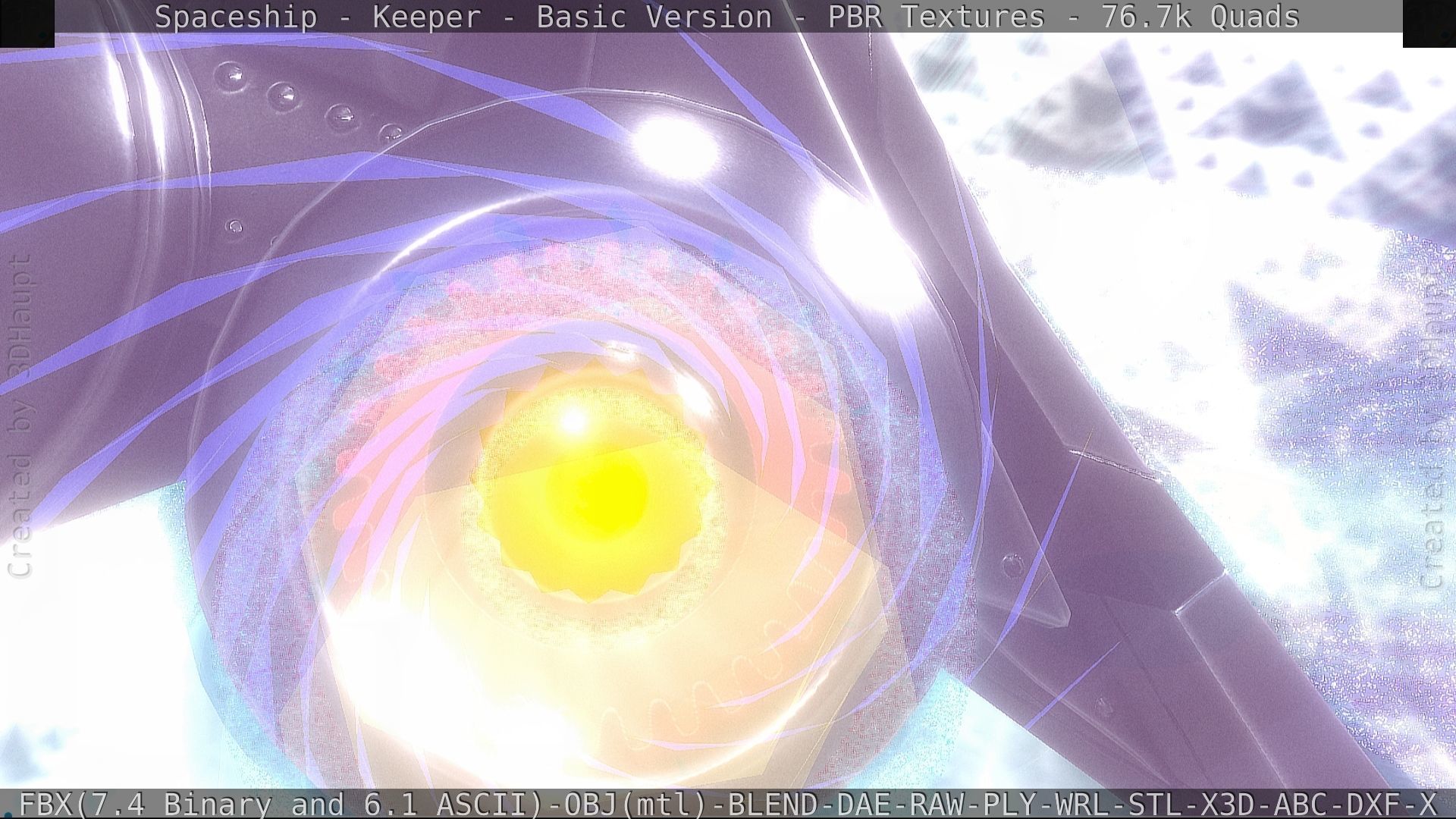 Spaceship  - Keeper - Basic Version Low-poly 3D model_104