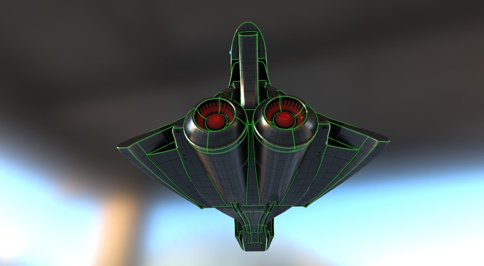 Spaceship  - Keeper - Basic Version Low-poly 3D model_18