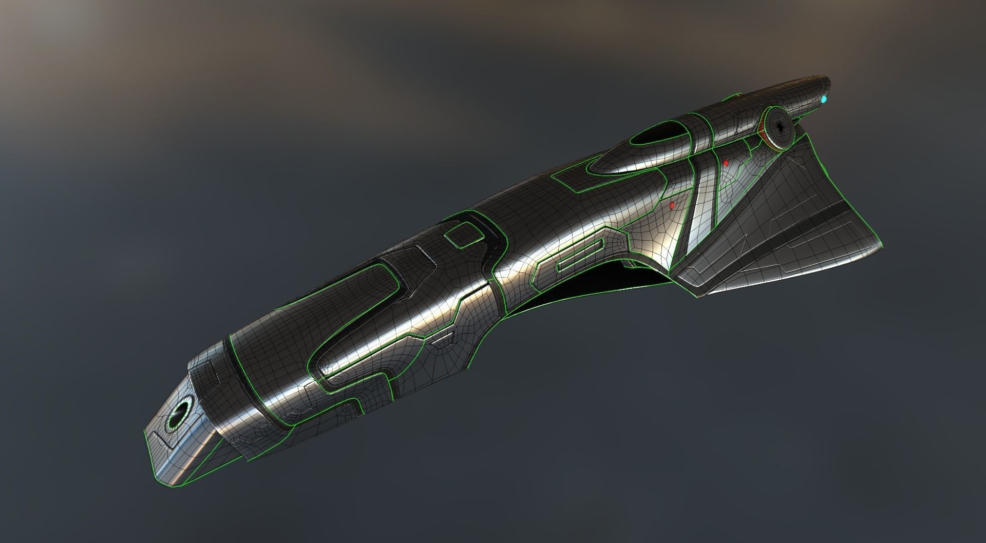 Spaceship  - Keeper - Basic Version Low-poly 3D model_16