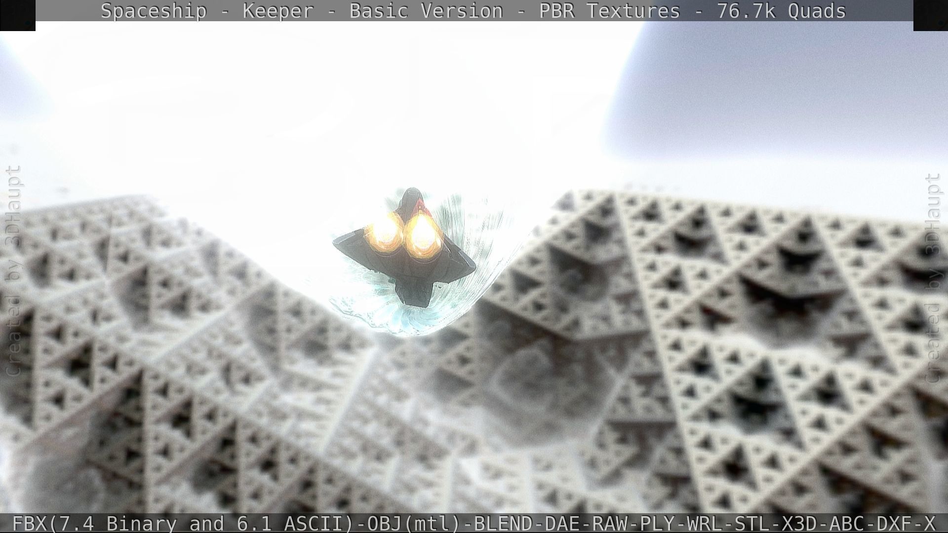 Spaceship  - Keeper - Basic Version Low-poly 3D model_76