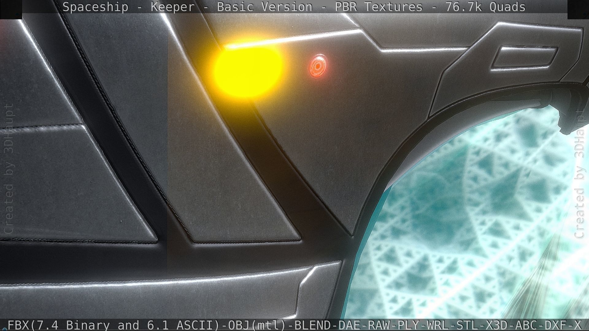 Spaceship  - Keeper - Basic Version Low-poly 3D model_135