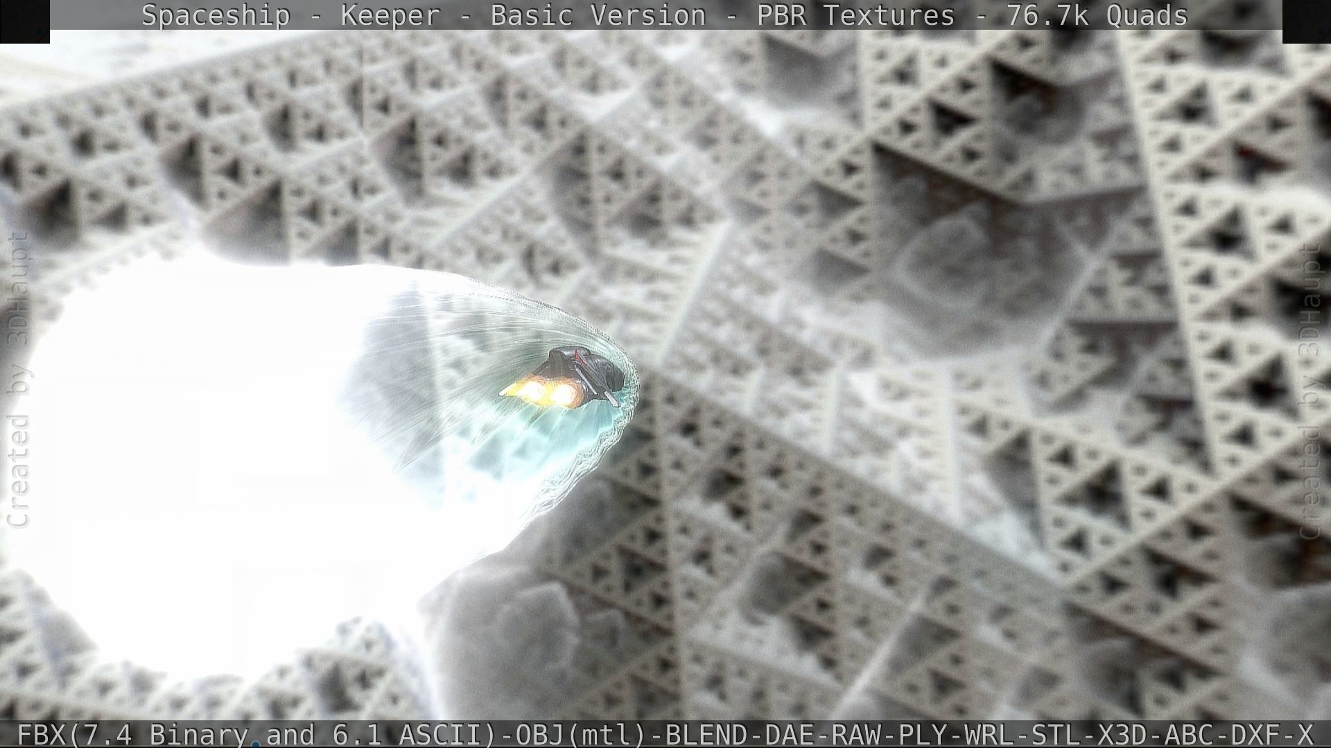 Spaceship  - Keeper - Basic Version Low-poly 3D model_82