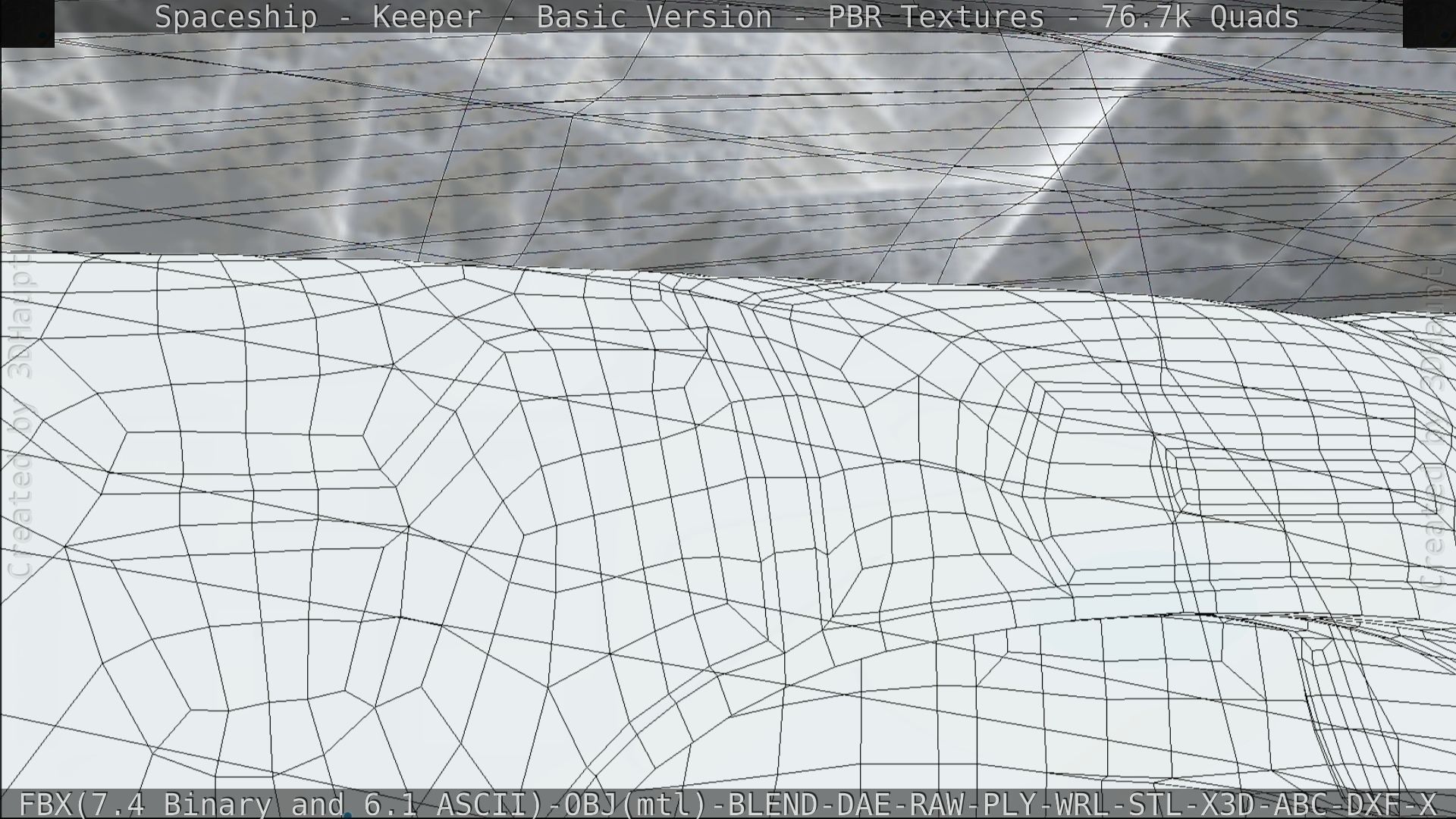 Spaceship  - Keeper - Basic Version Low-poly 3D model_172