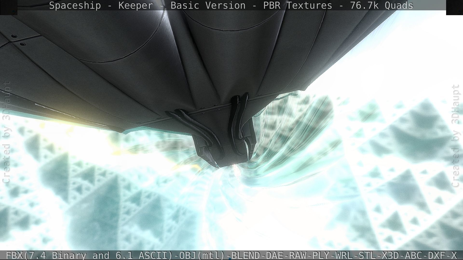 Spaceship  - Keeper - Basic Version Low-poly 3D model_119