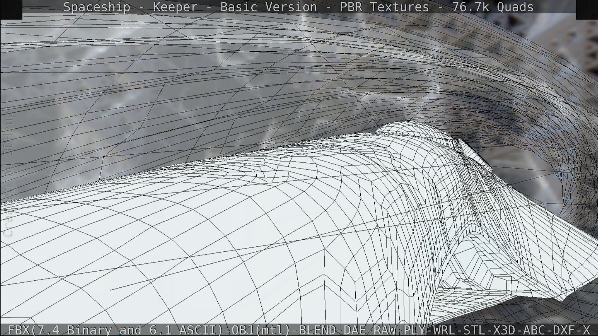 Spaceship  - Keeper - Basic Version Low-poly 3D model_173