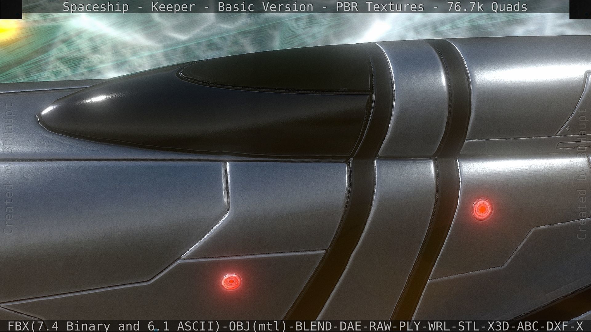 Spaceship  - Keeper - Basic Version Low-poly 3D model_55