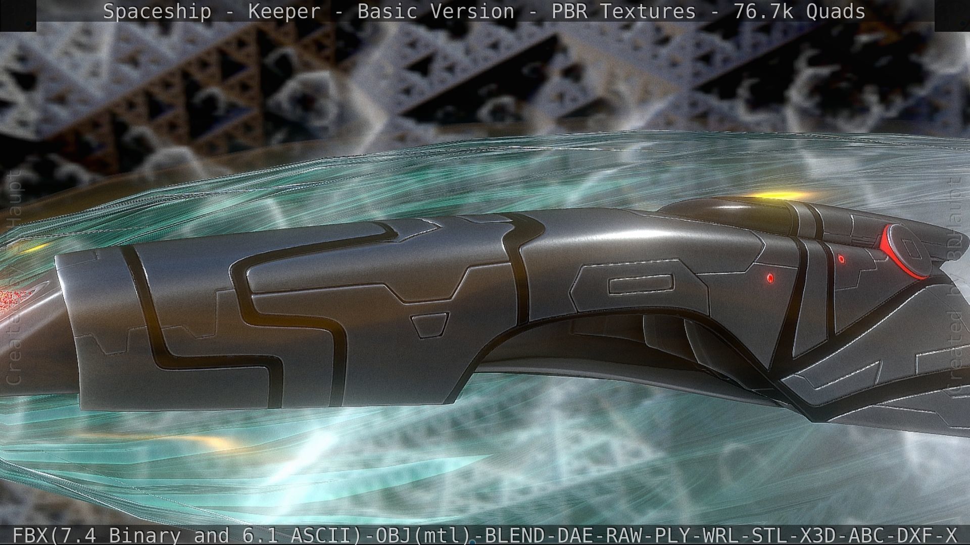 Spaceship  - Keeper - Basic Version Low-poly 3D model_34