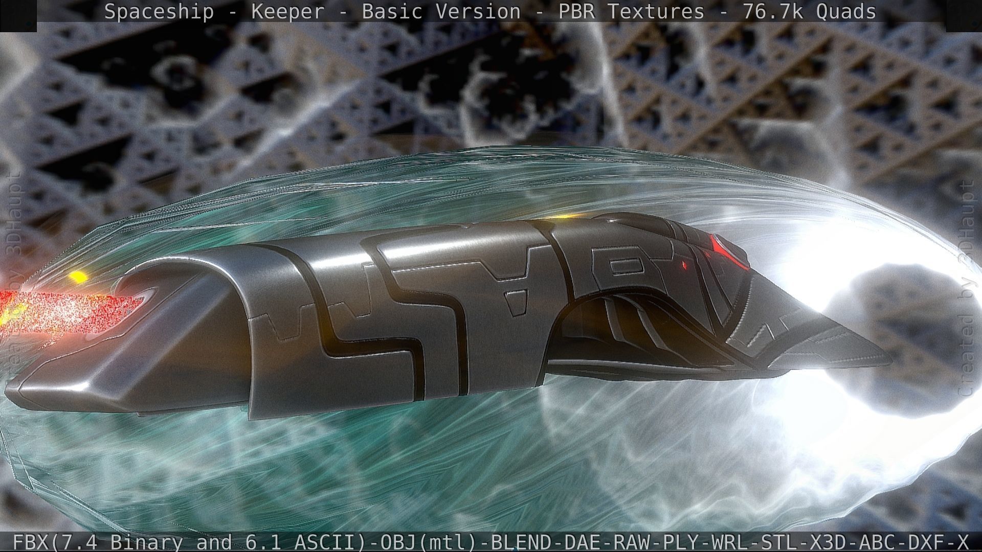 Spaceship  - Keeper - Basic Version Low-poly 3D model_33