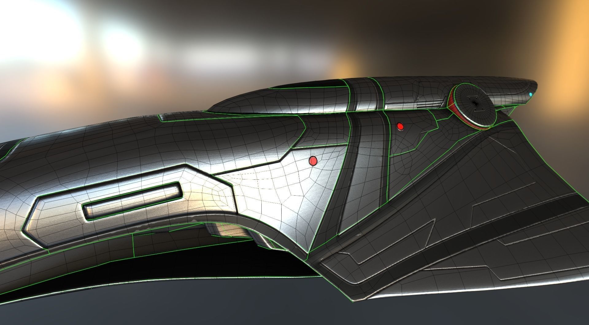 Spaceship  - Keeper - Basic Version Low-poly 3D model_9