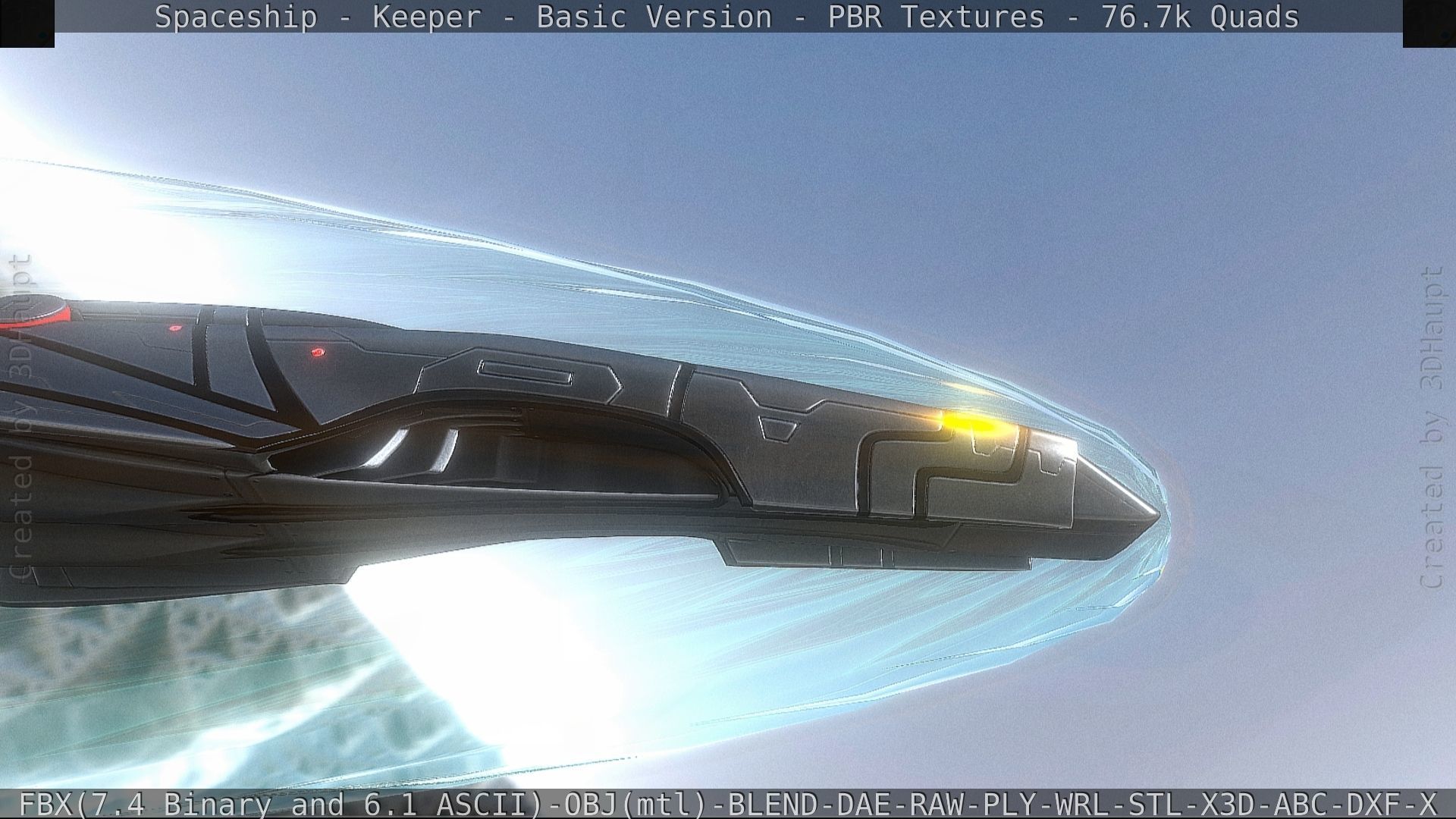 Spaceship  - Keeper - Basic Version Low-poly 3D model_20