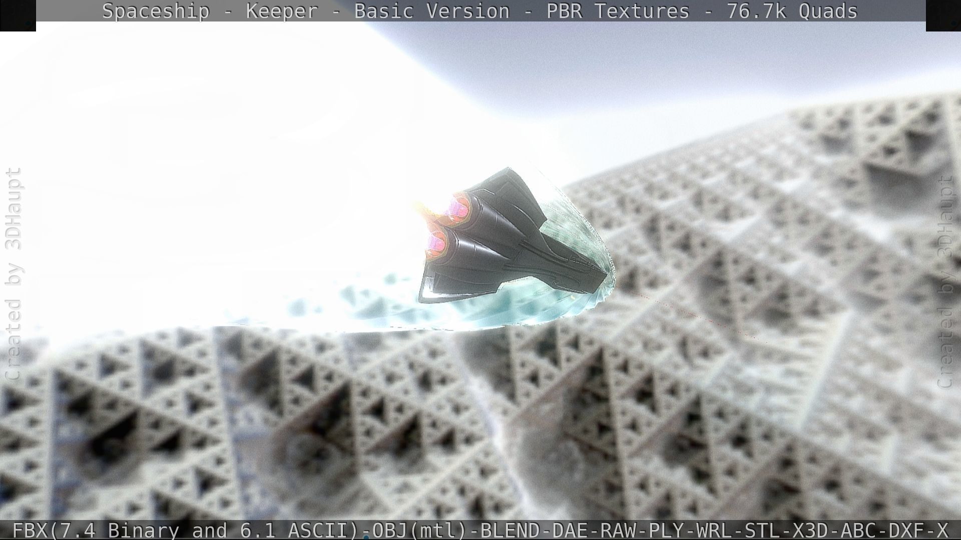 Spaceship  - Keeper - Basic Version Low-poly 3D model_85