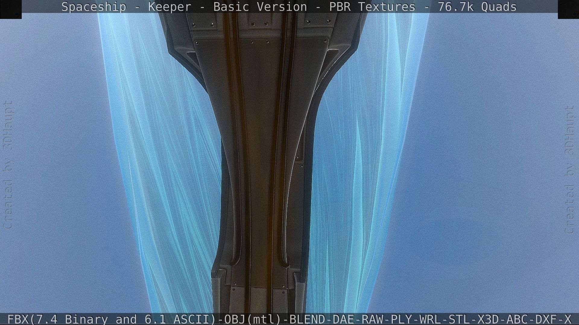 Spaceship  - Keeper - Basic Version Low-poly 3D model_120