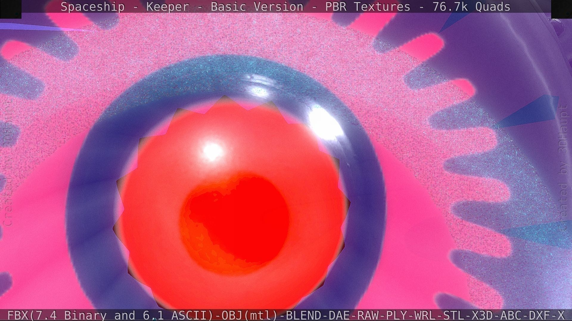 Spaceship  - Keeper - Basic Version Low-poly 3D model_113