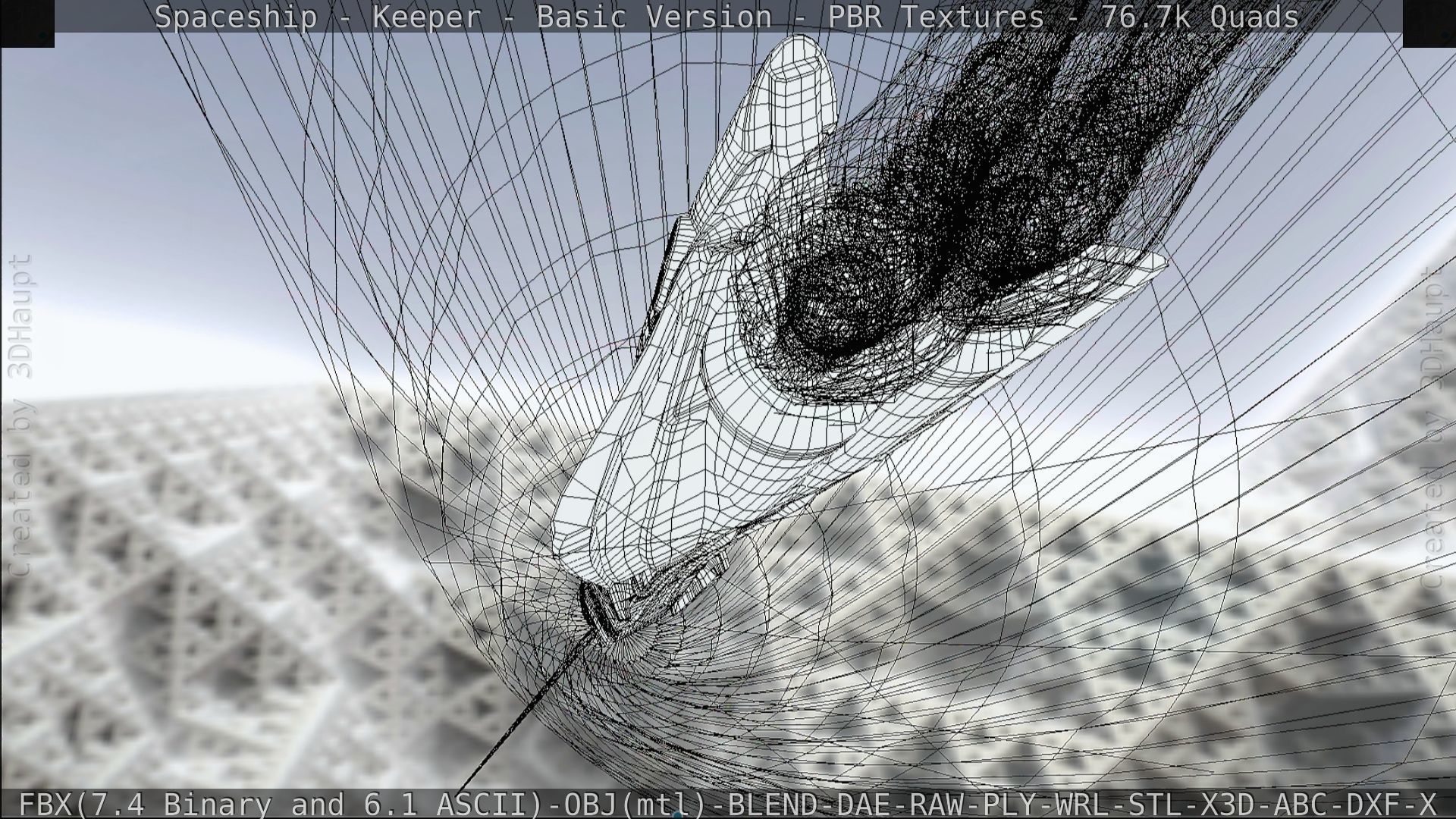 Spaceship  - Keeper - Basic Version Low-poly 3D model_177