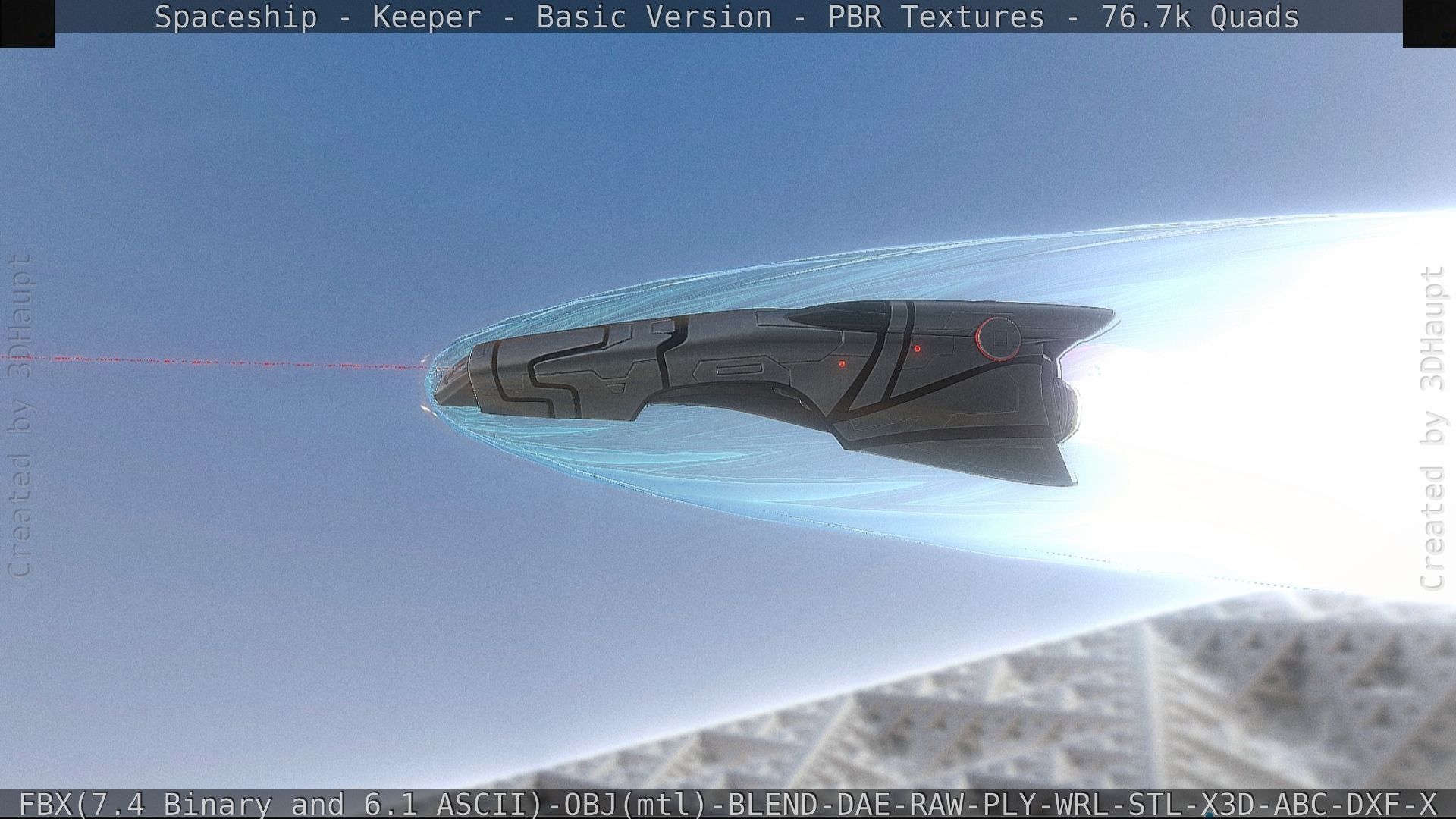 Spaceship  - Keeper - Basic Version Low-poly 3D model_67