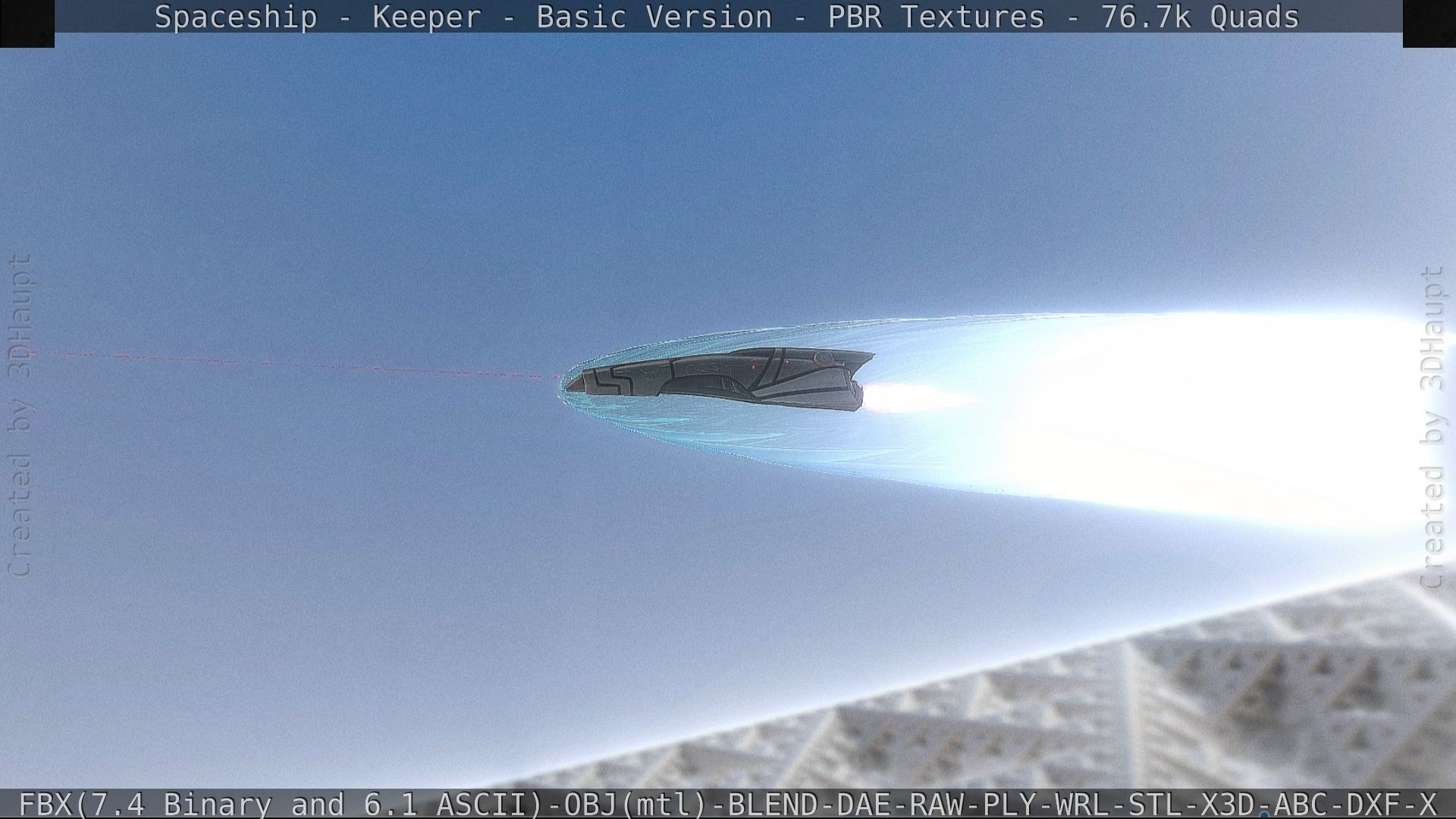 Spaceship  - Keeper - Basic Version Low-poly 3D model_70