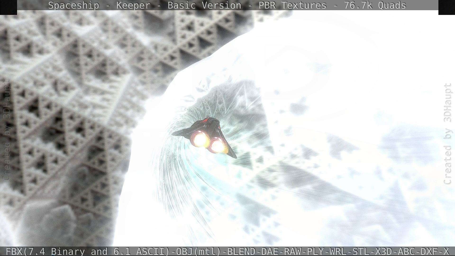 Spaceship  - Keeper - Basic Version Low-poly 3D model_78