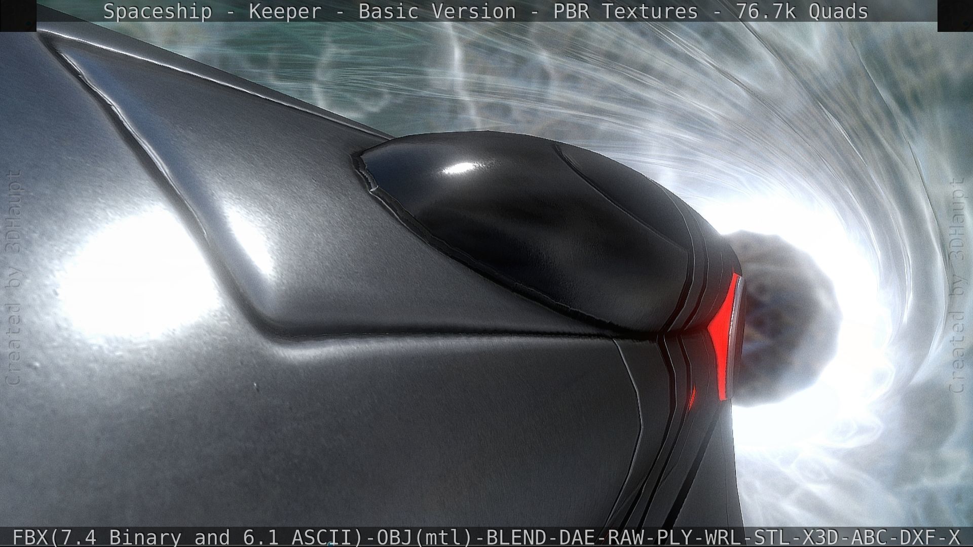 Spaceship  - Keeper - Basic Version Low-poly 3D model_57