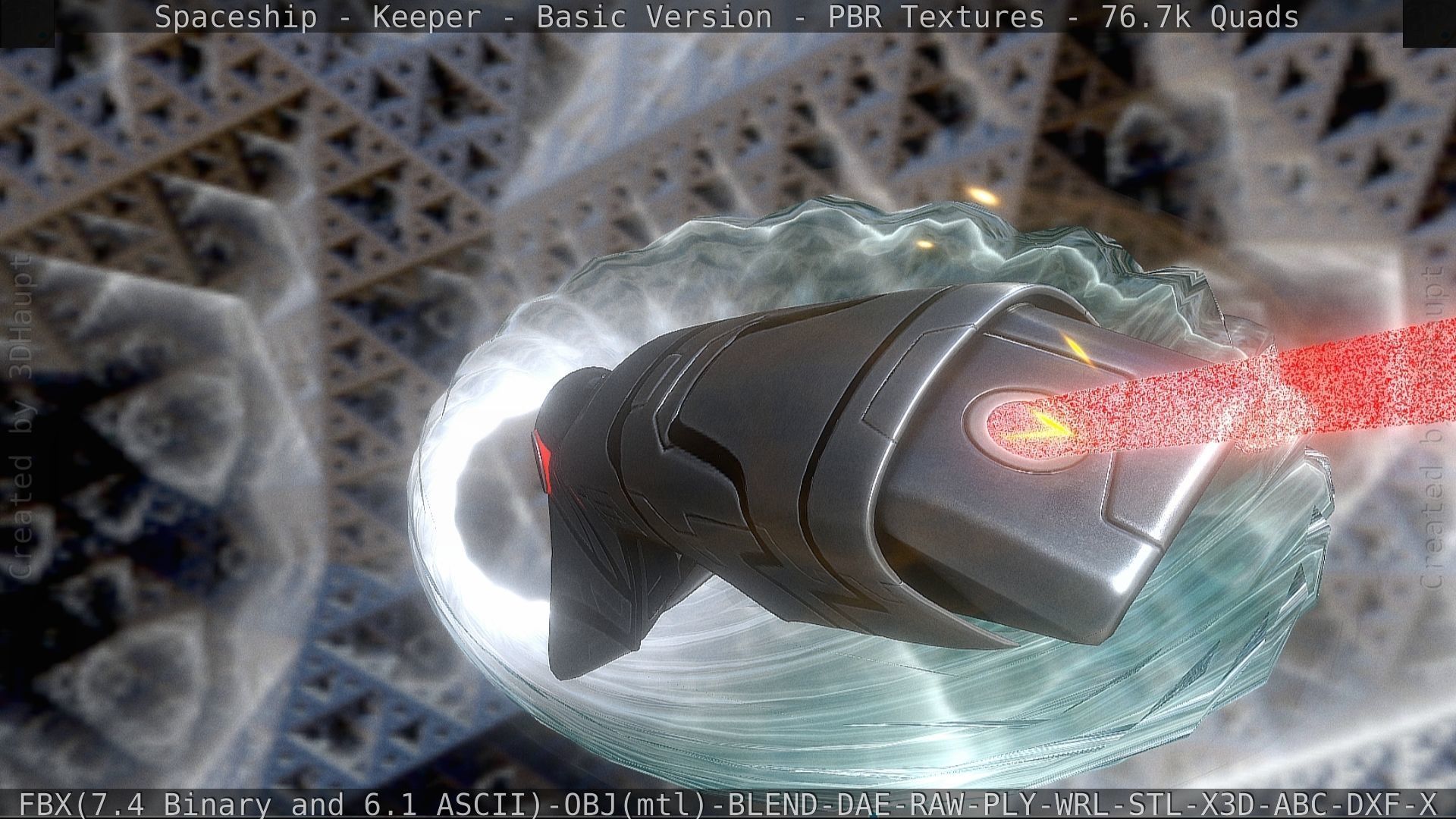 Spaceship  - Keeper - Basic Version Low-poly 3D model_35