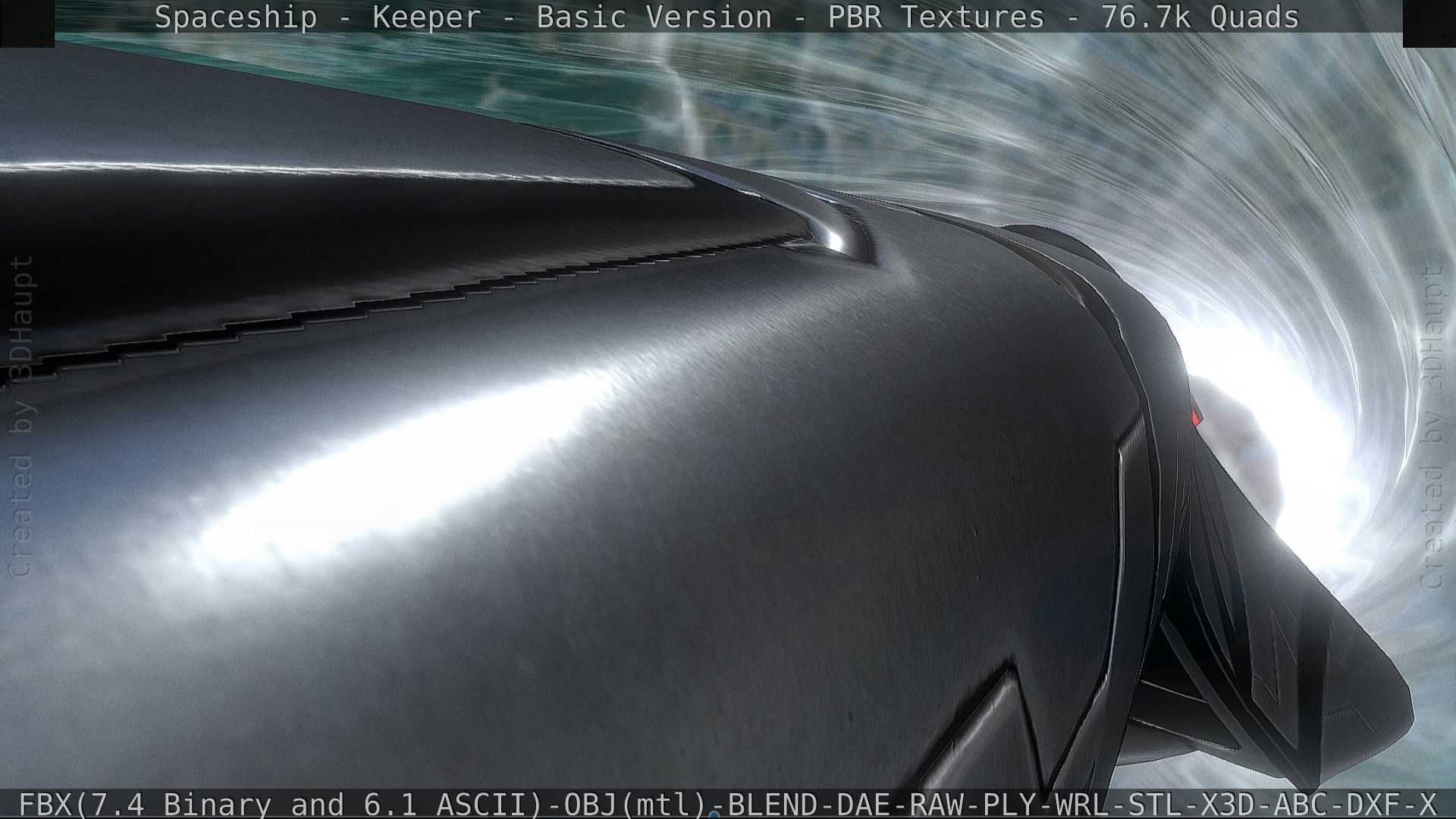 Spaceship  - Keeper - Basic Version Low-poly 3D model_60