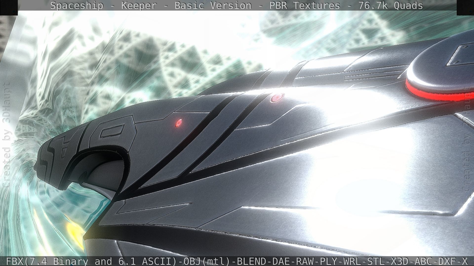 Spaceship  - Keeper - Basic Version Low-poly 3D model_51