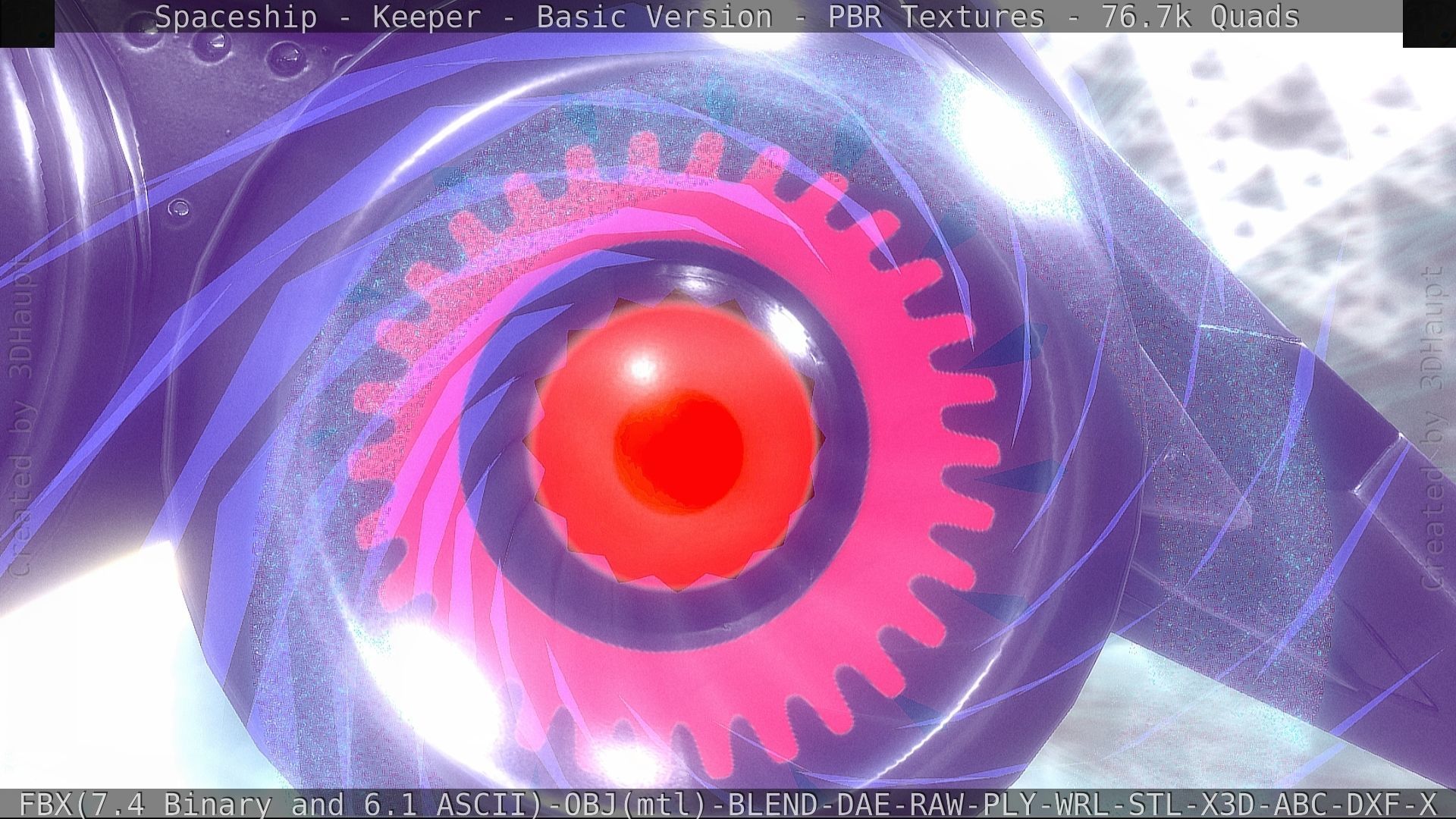 Spaceship  - Keeper - Basic Version Low-poly 3D model_106