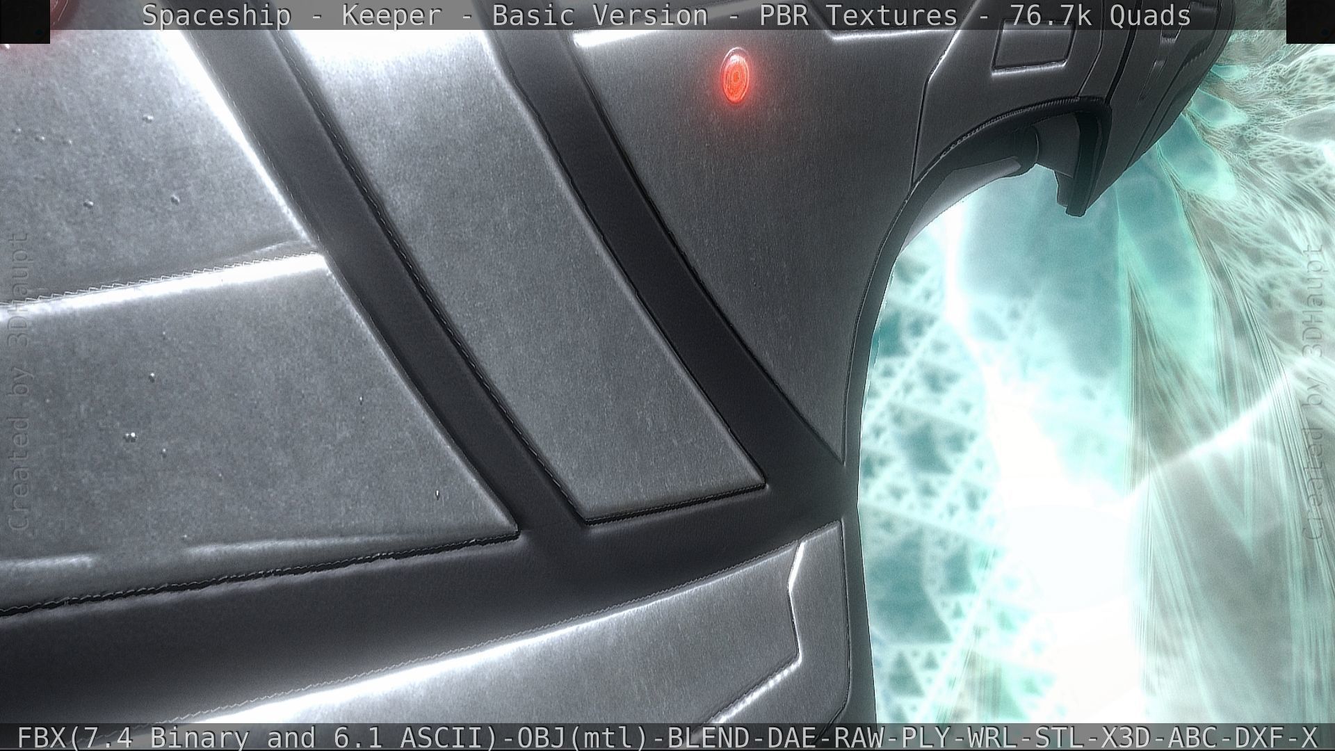 Spaceship  - Keeper - Basic Version Low-poly 3D model_136