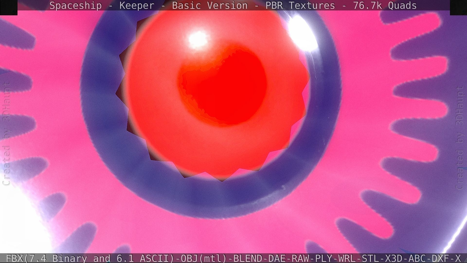 Spaceship  - Keeper - Basic Version Low-poly 3D model_111