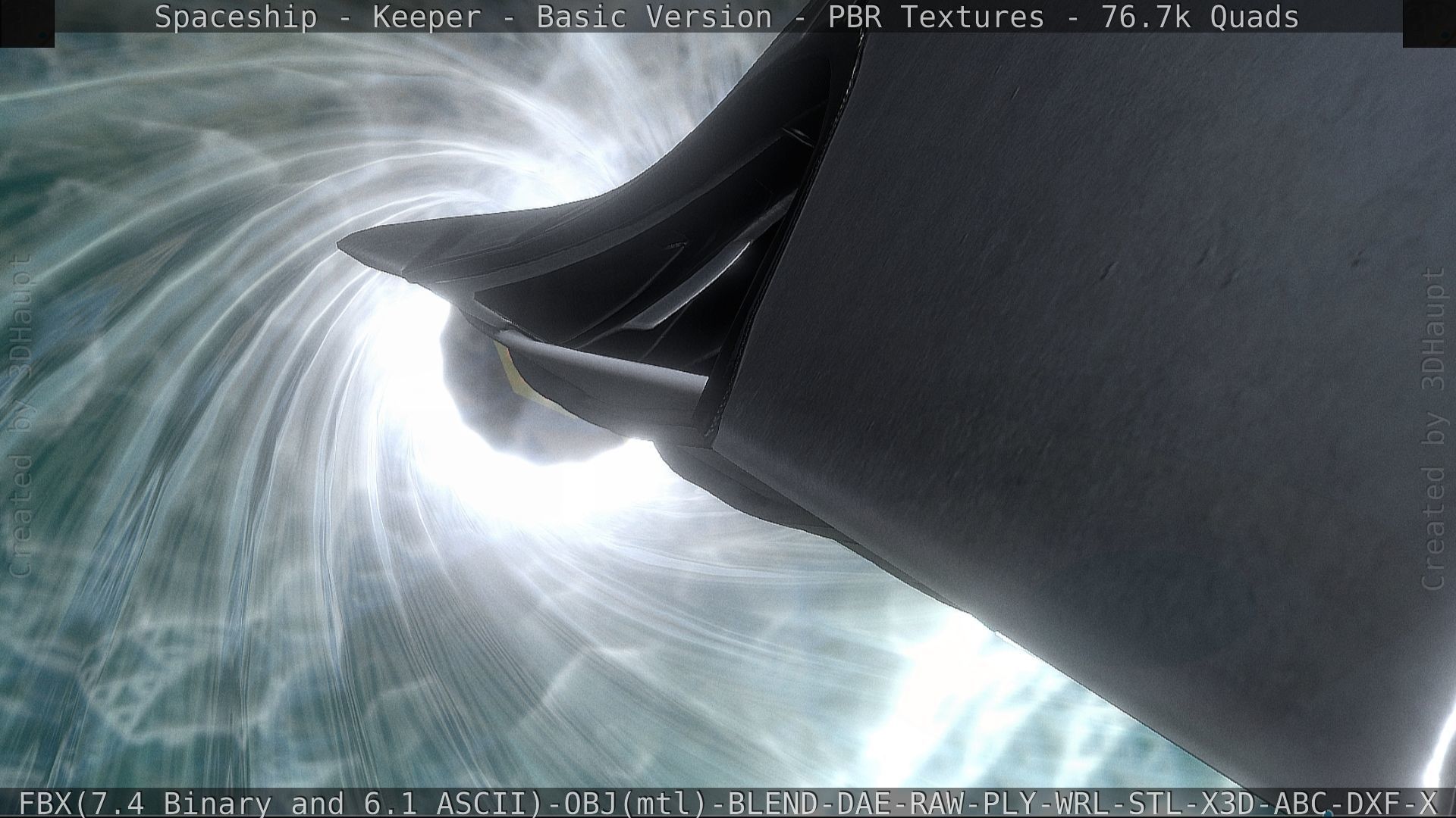 Spaceship  - Keeper - Basic Version Low-poly 3D model_130