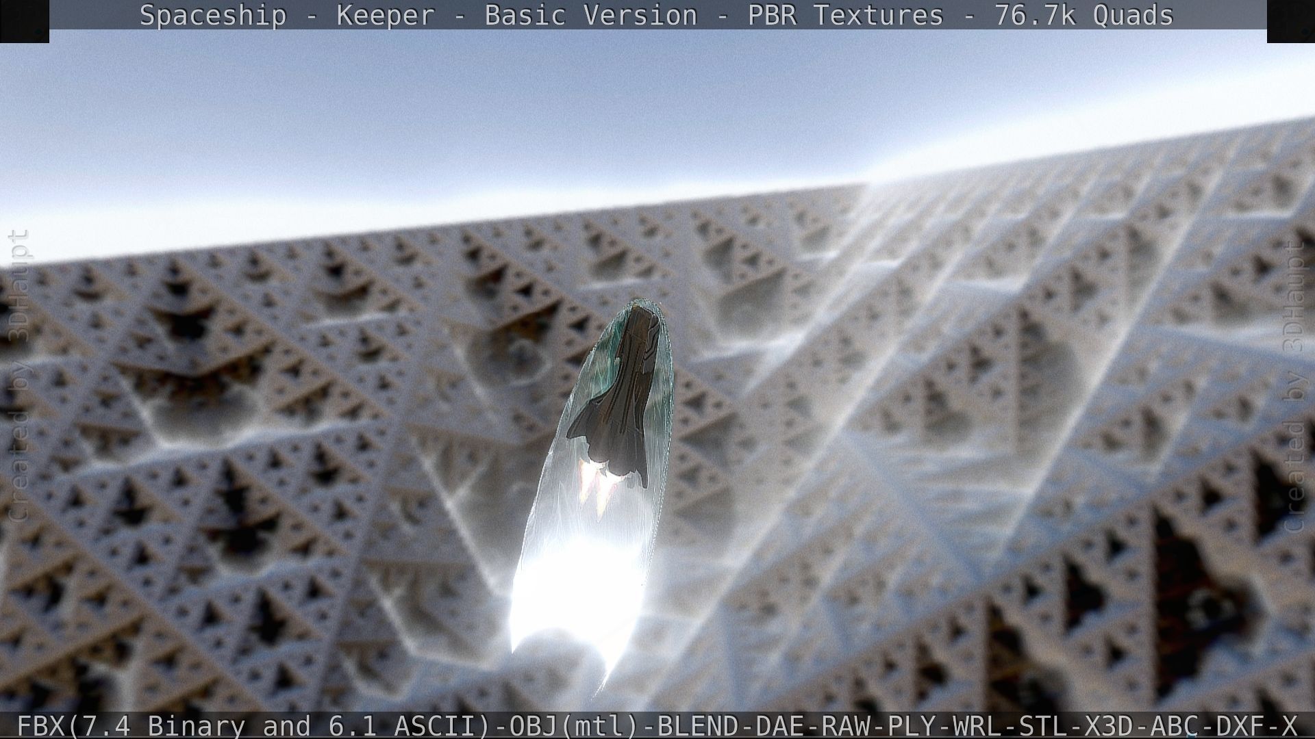 Spaceship  - Keeper - Basic Version Low-poly 3D model_73