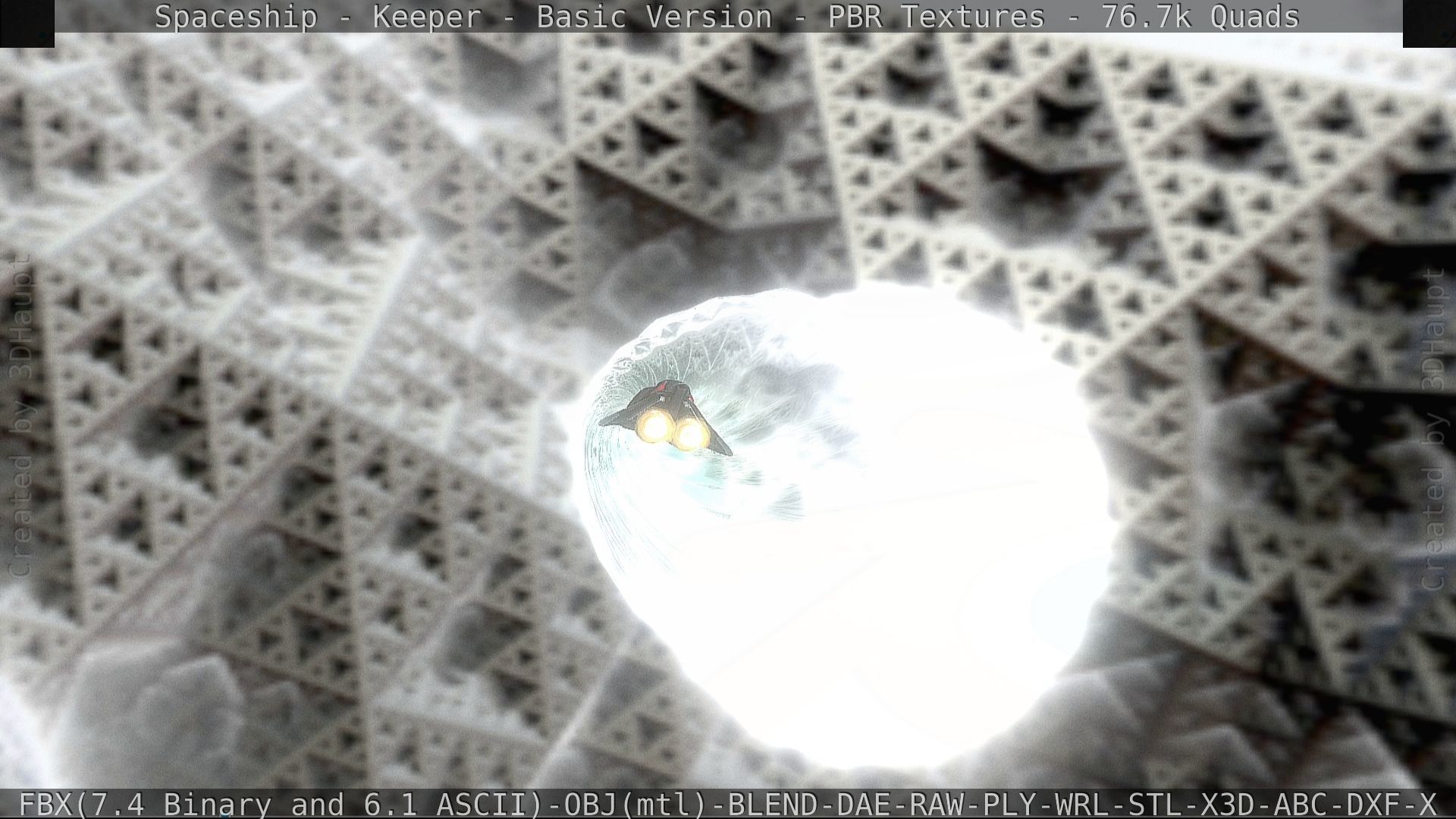 Spaceship  - Keeper - Basic Version Low-poly 3D model_81