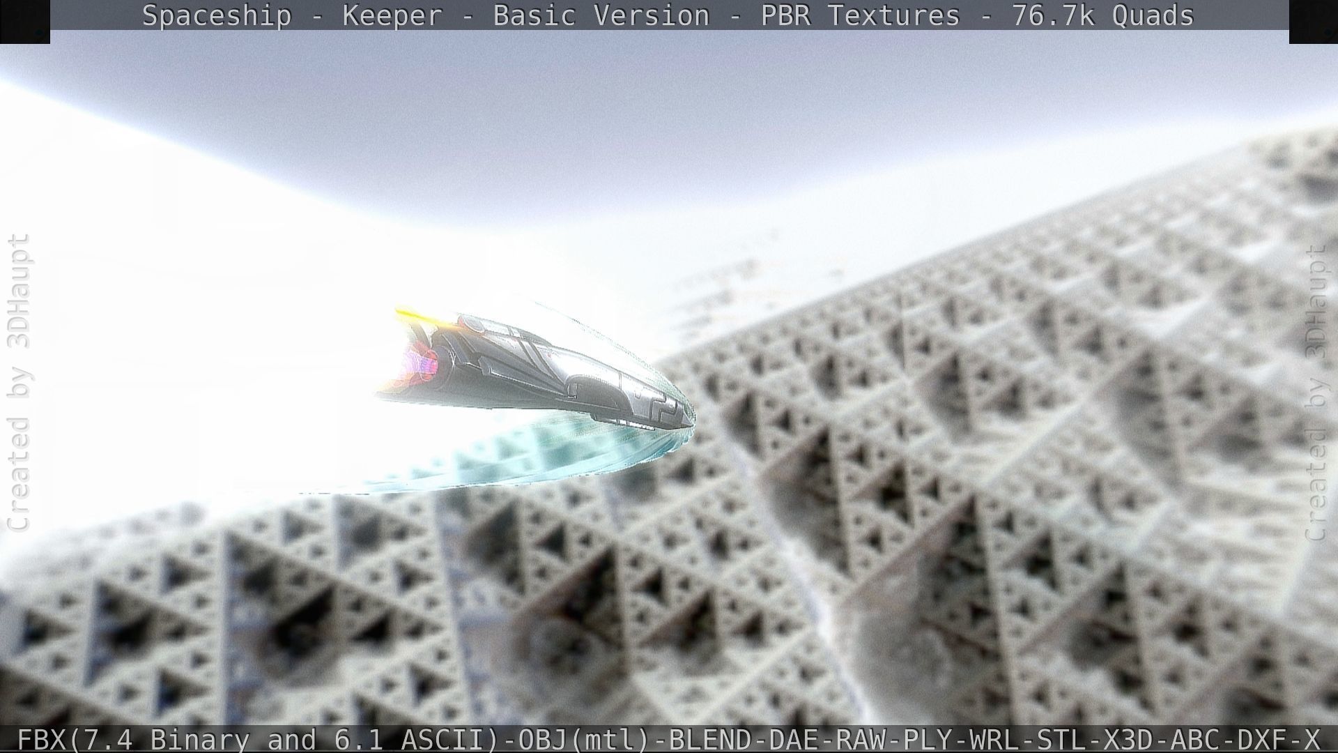 Spaceship  - Keeper - Basic Version Low-poly 3D model_72