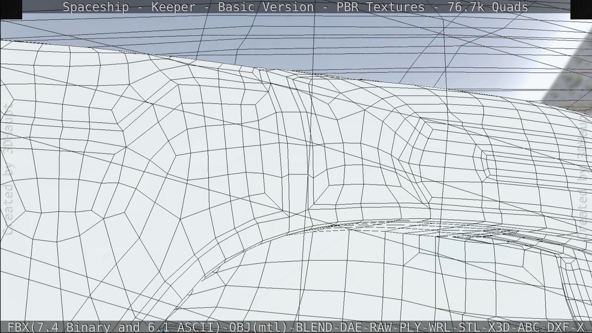 Spaceship  - Keeper - Basic Version Low-poly 3D model_171