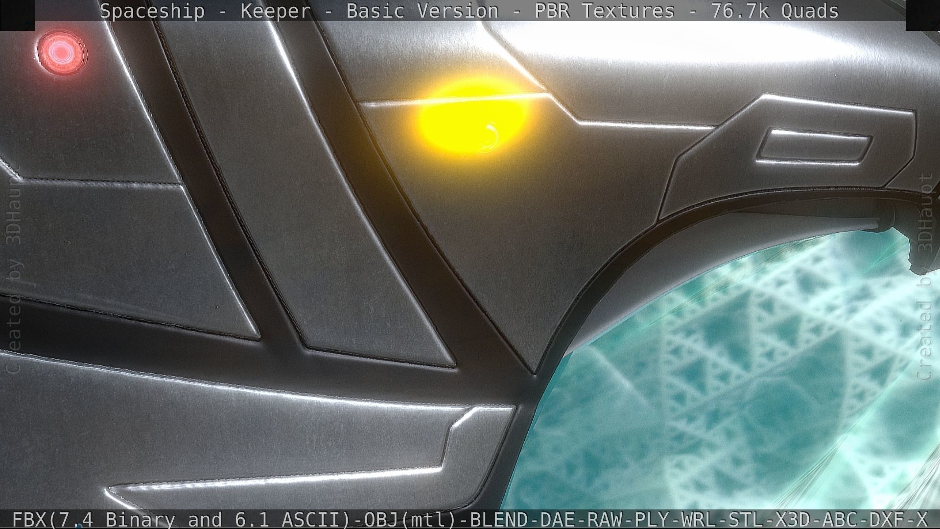 Spaceship  - Keeper - Basic Version Low-poly 3D model_137